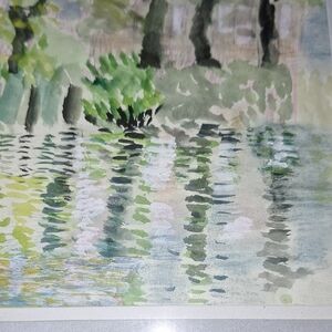 Serene Watercolor Landscape Art Print